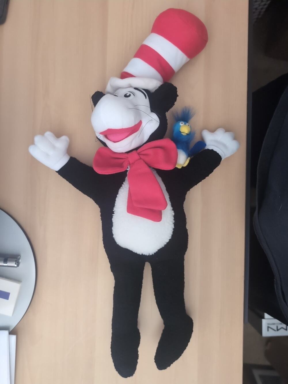 Cat In The Hat w/ Whozit, '97 Dr Suess/Jim Henson"Wubbulous World" Hand Puppet